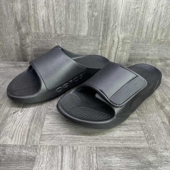 OOFOS OOahh Sport Flex Women's 10/EURO 41 Black Slides - Picture 3 of 8